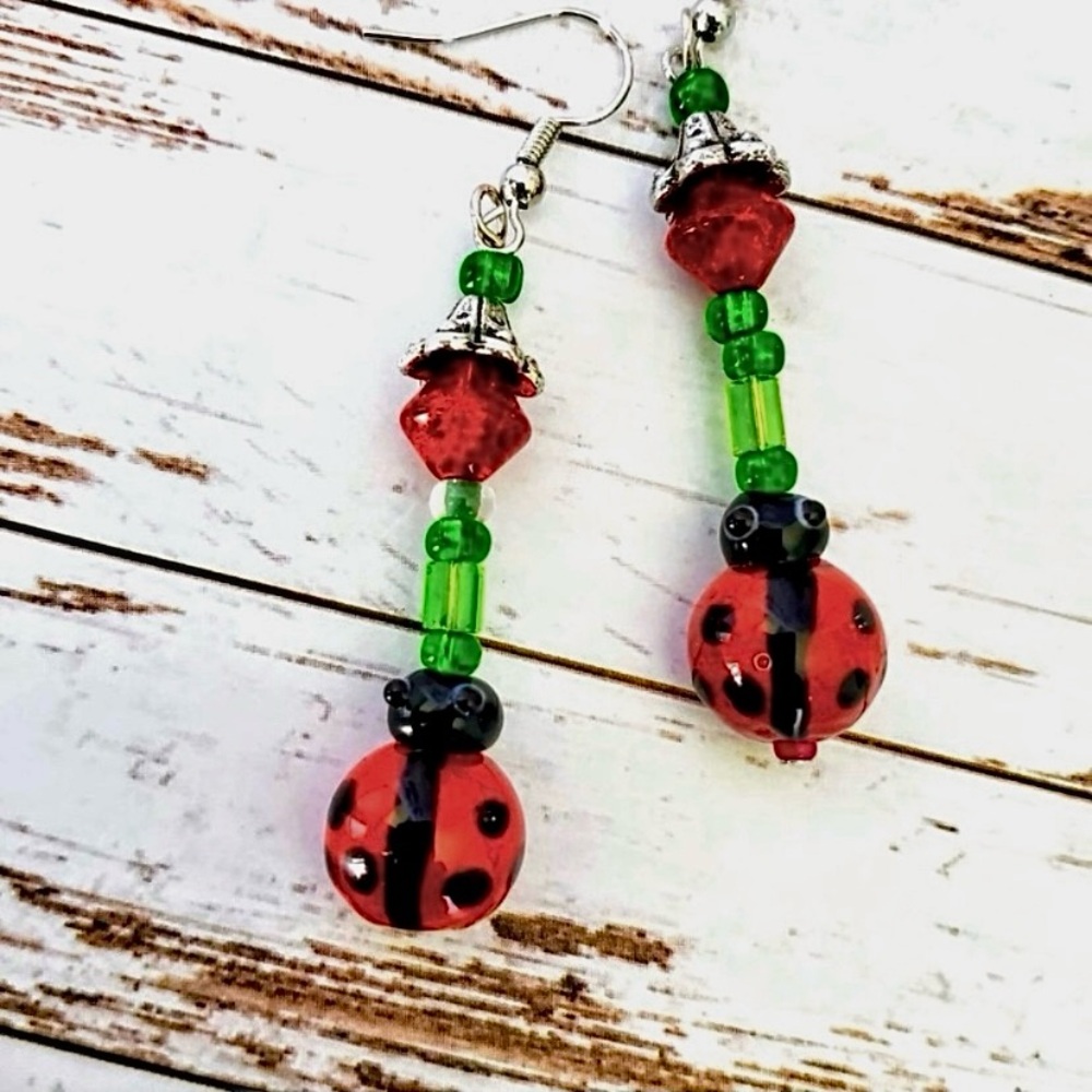 Whimsical Ladybug Earrings